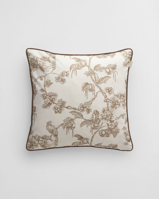 Satijnen kussenhoes met boomprint