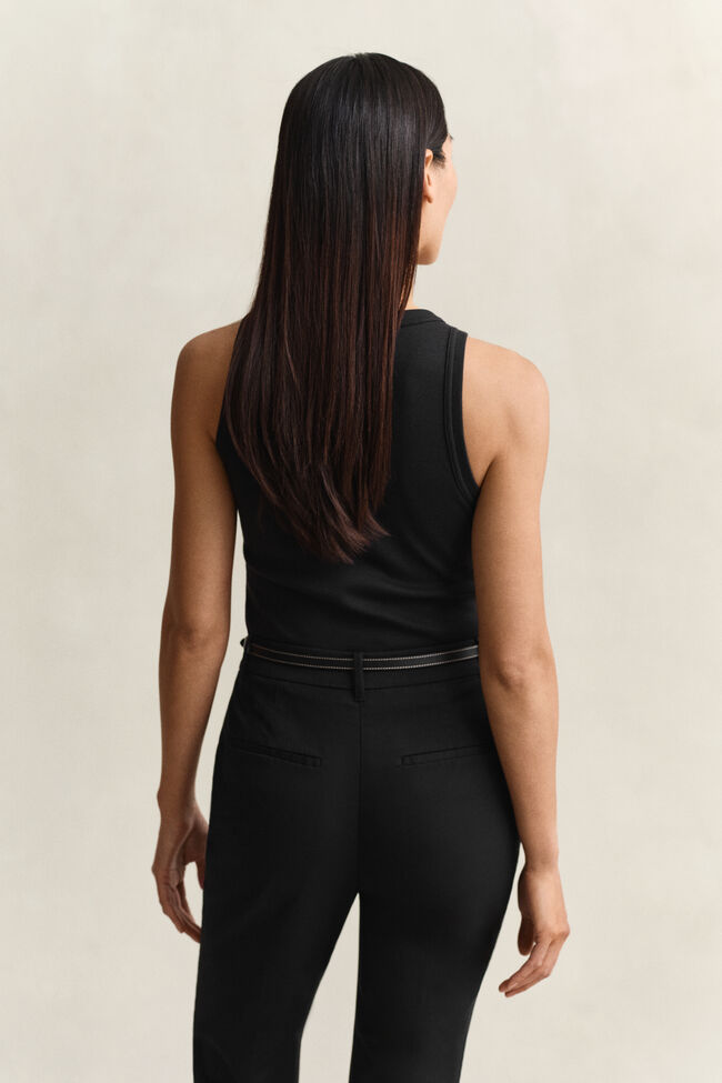 Geribde tanktop