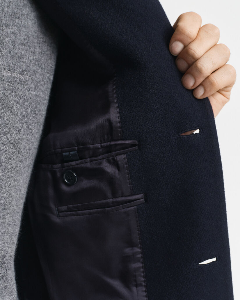 Klassieke wollen jas