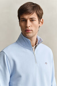 Shield sweatshirt met korte rits