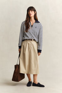 Gestreept sweatshirt met korte rits