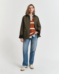 Outdoorjack van gewaxt katoen