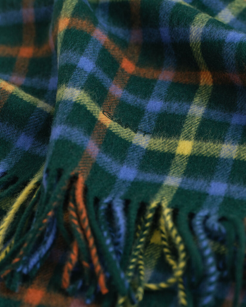 Geruite wollen sjaal