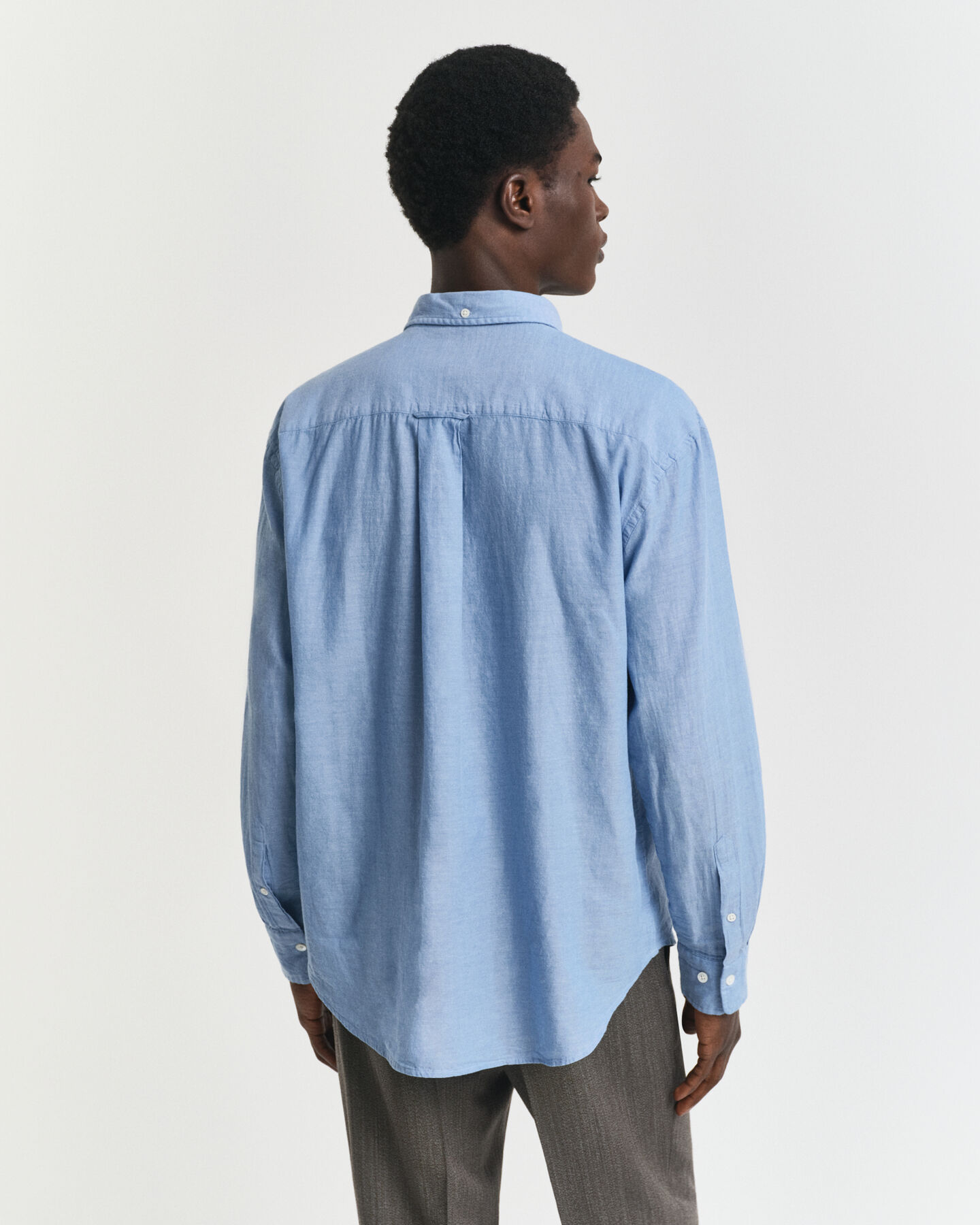 Relaxed Fit indigo chambray overhemd