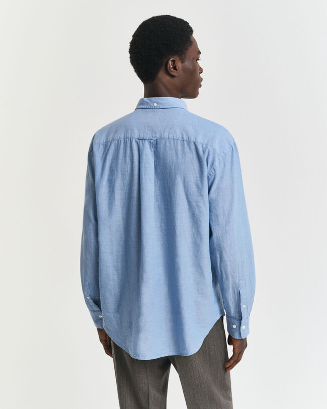 Relaxed Fit indigo chambray overhemd