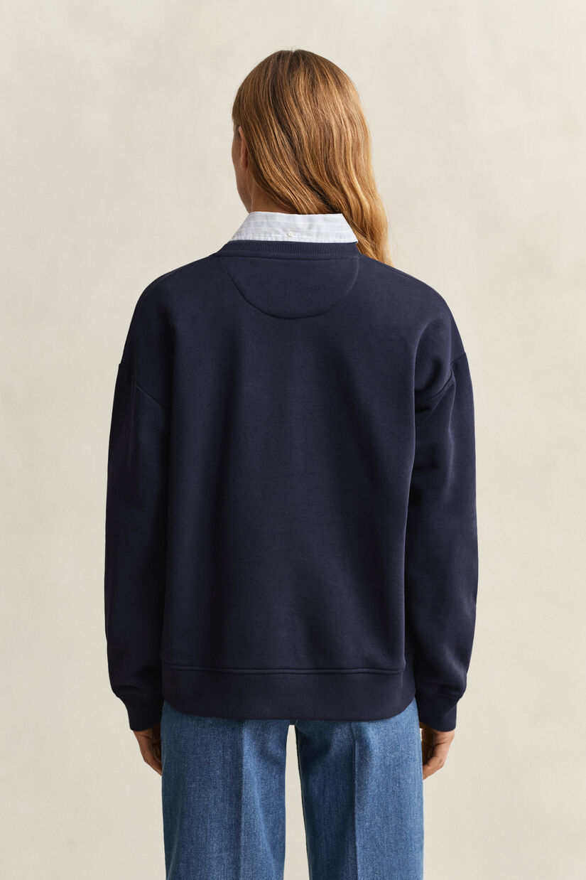 Shield sweatshirt met ronde hals