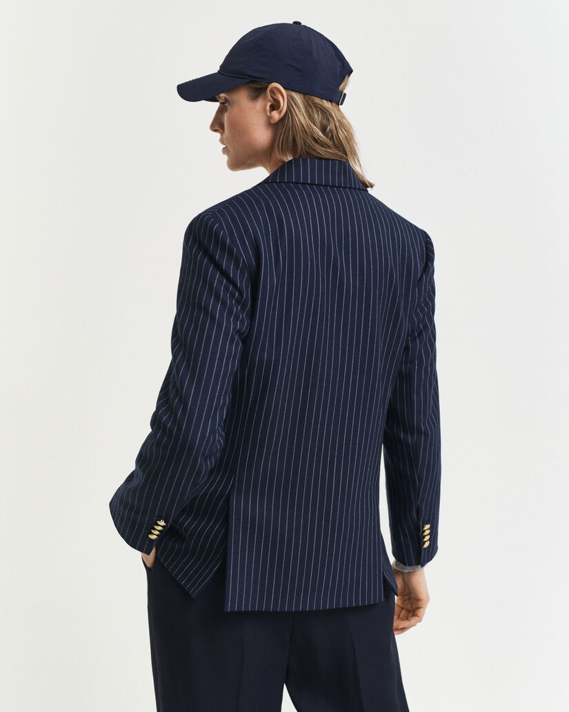 Regular Fit Club blazer met krijtstreepje