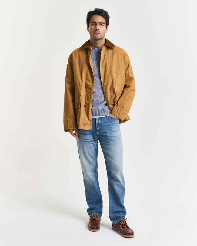 Trui met ronde hals van moulin&eacute; wolmix