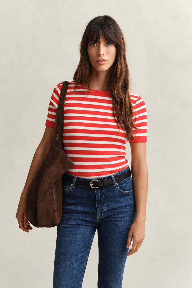 Geribd T-shirt met strepen