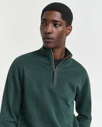 Sacker Rib sweatshirt met korte rits