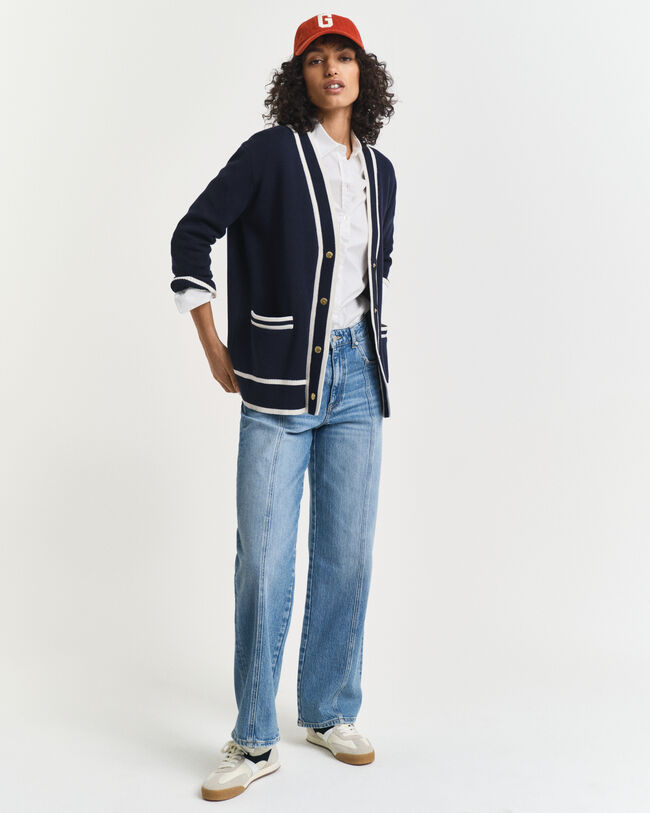 Gebreid Contrast vest