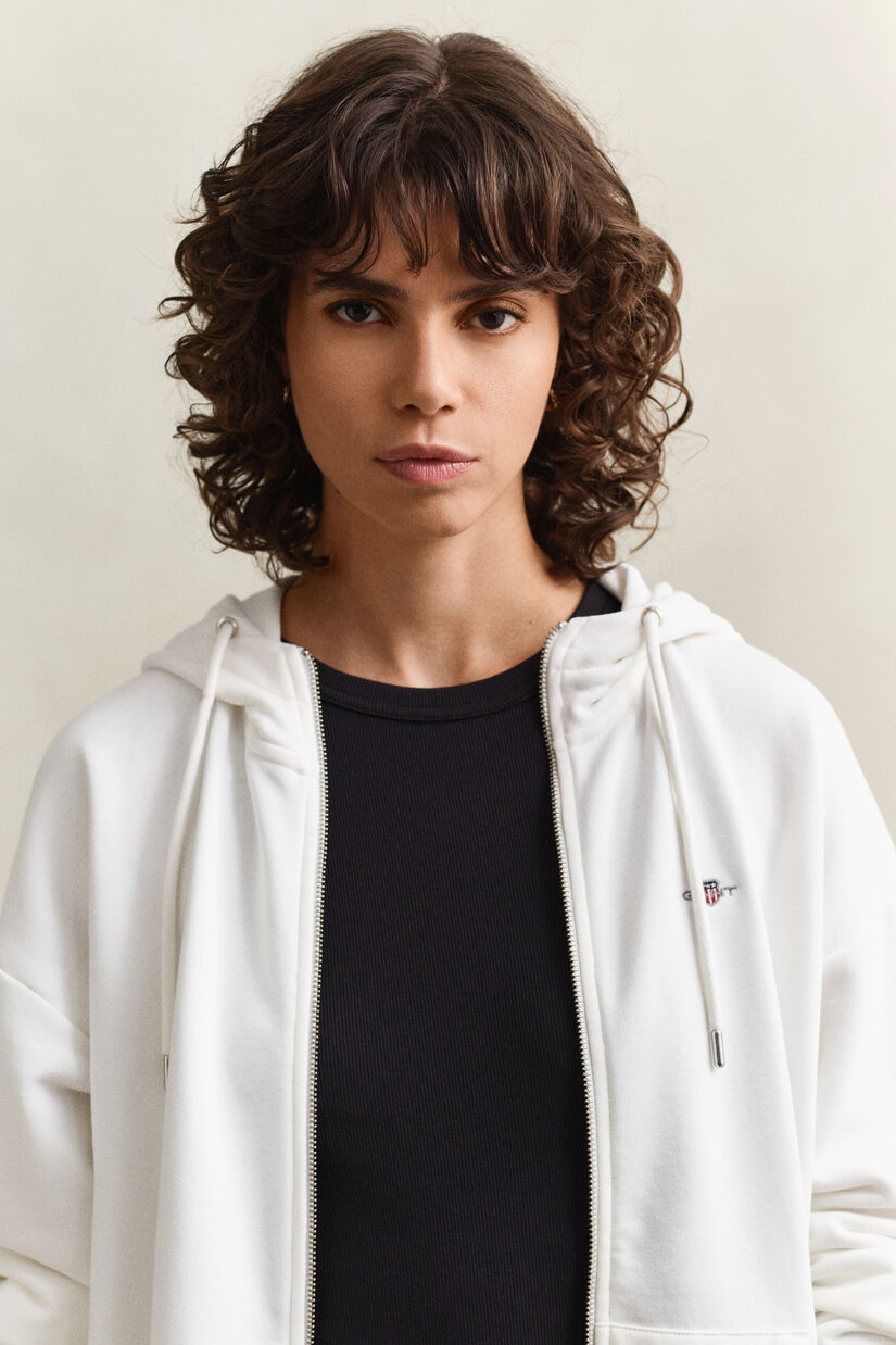 Shield hoodie met ritssluiting