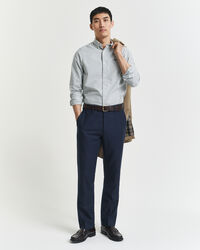 Slim Fit gestreept Oxford-overhemd met stretch