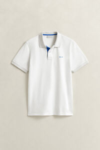 Piqu&eacute; poloshirt met contrasterend detail