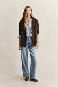 Relaxed Fit Classic overoverhemd van poplin met strepen