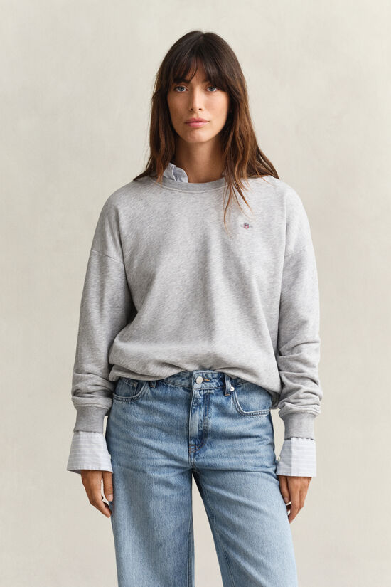 Shield sweatshirt met ronde hals