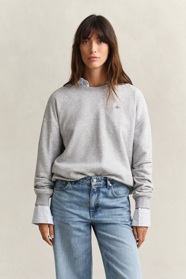 Shield sweatshirt met ronde hals