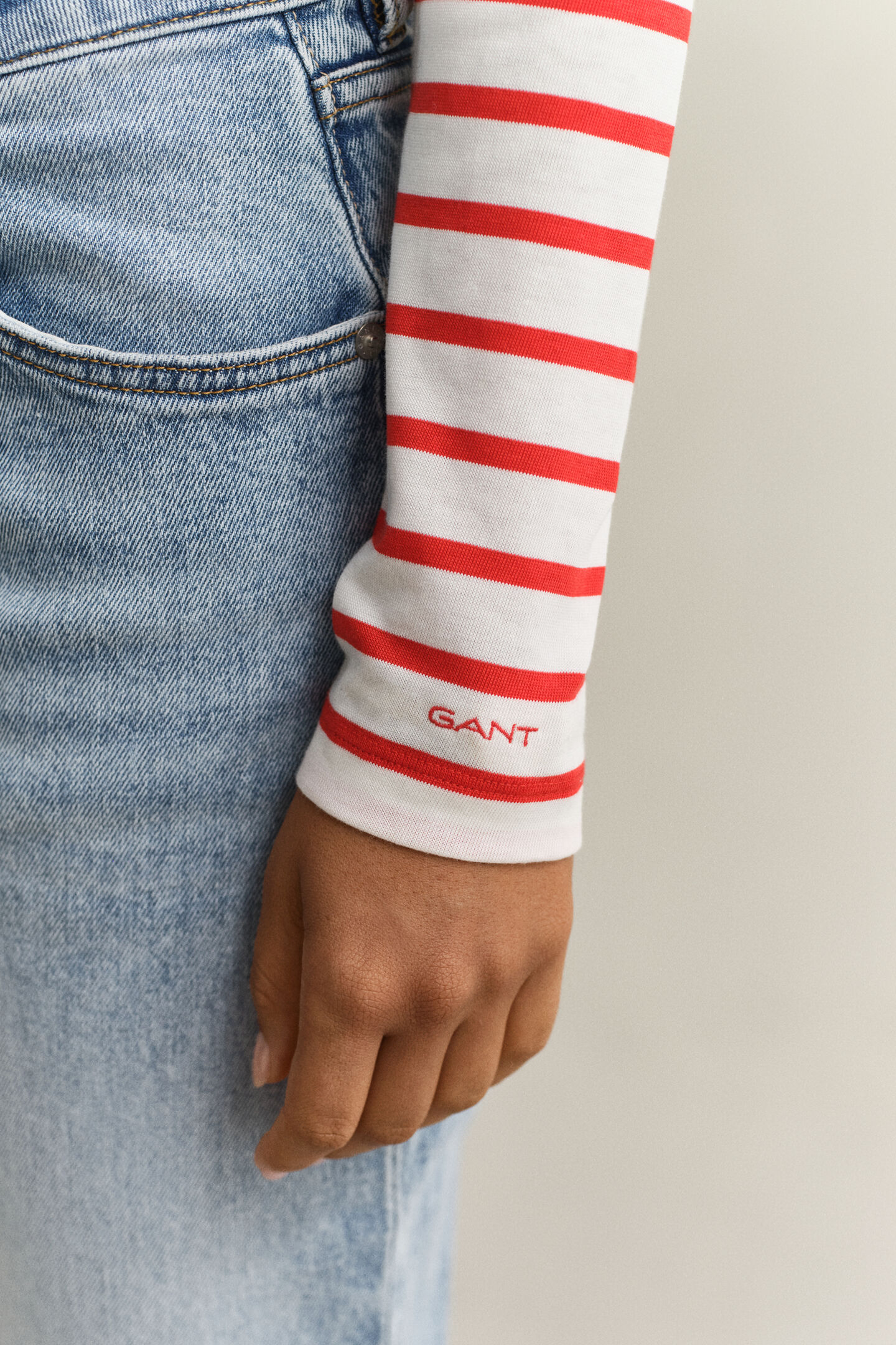 T-shirt met lange mouwen en Bretonse streep