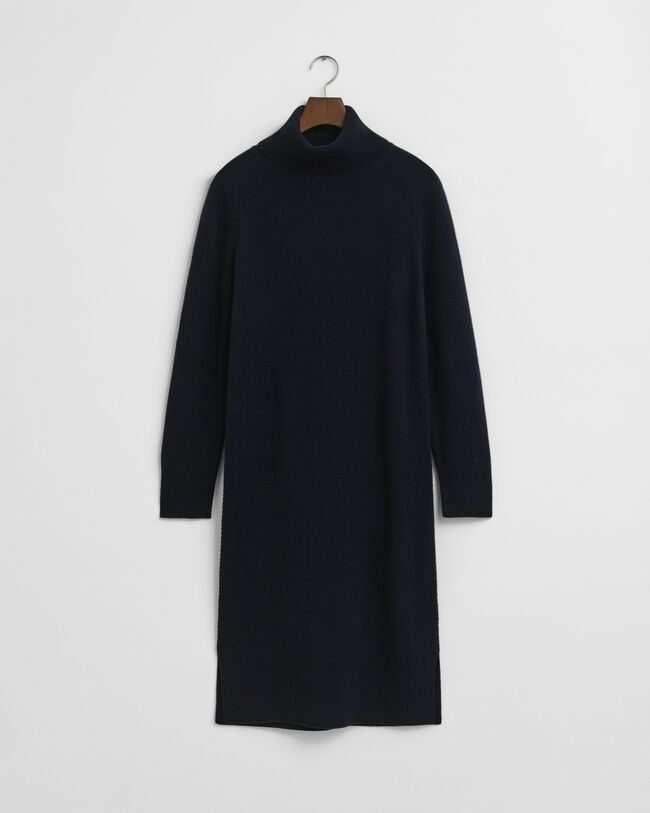 Jurk met col en gebreid detail