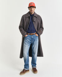 Regular Fit flanellen overhemd met kleuraccent