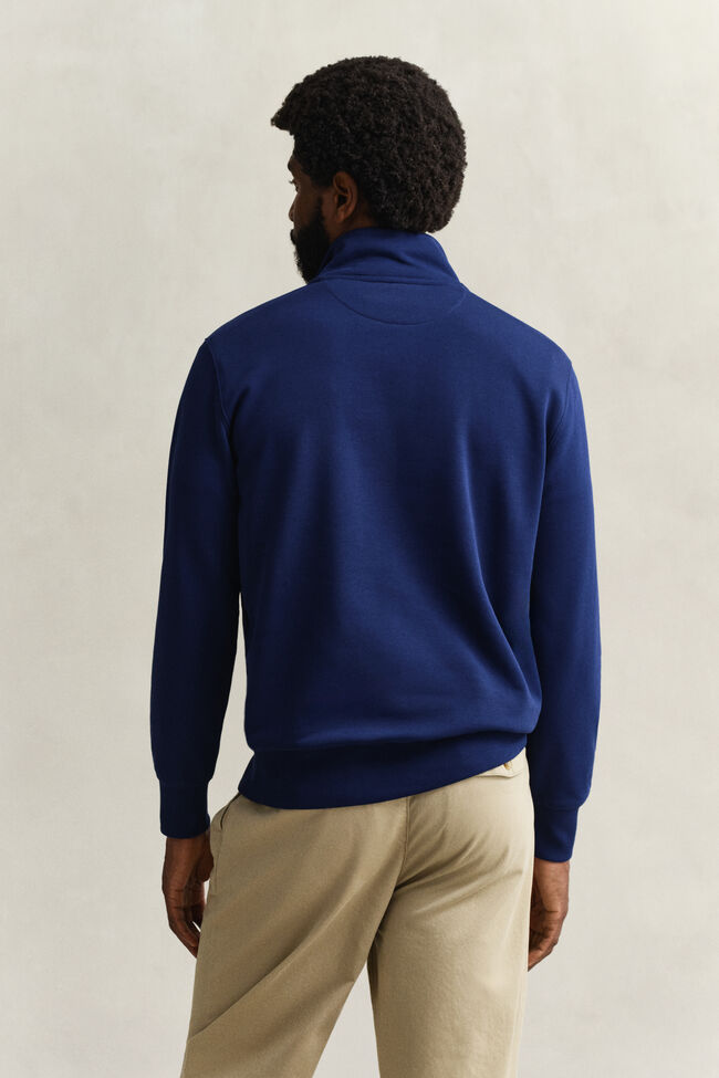 Shield sweatshirt met korte rits