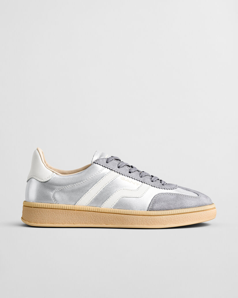Cuzima metallic sneakers van leer