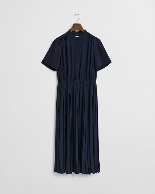 Halflange overhemdjurk met plooien