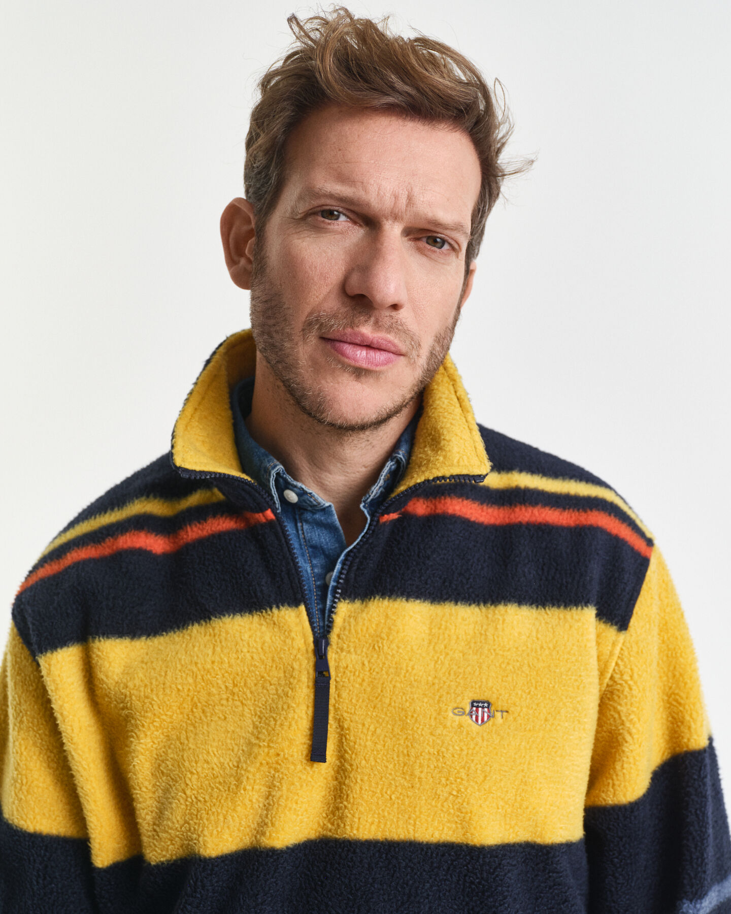 Gestreept sweatshirt van fleece