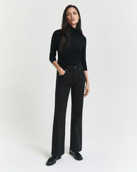 Slim Fit Flared jeans in het zwart