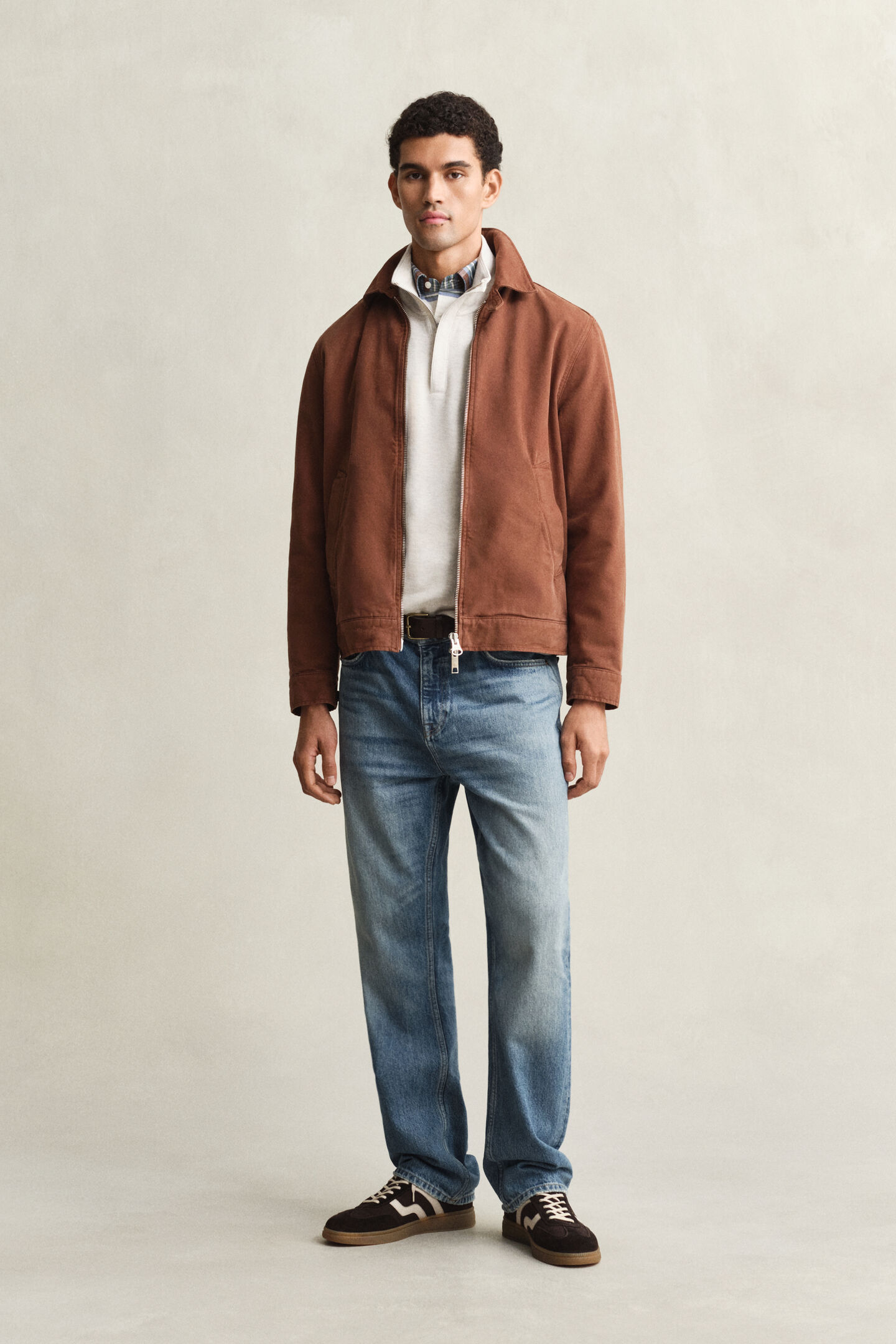 Sacker Rib sweatshirt met korte rits