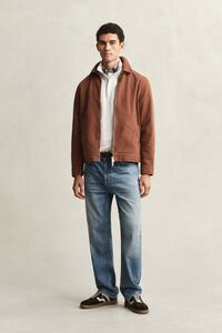 Sacker Rib sweatshirt met korte rits