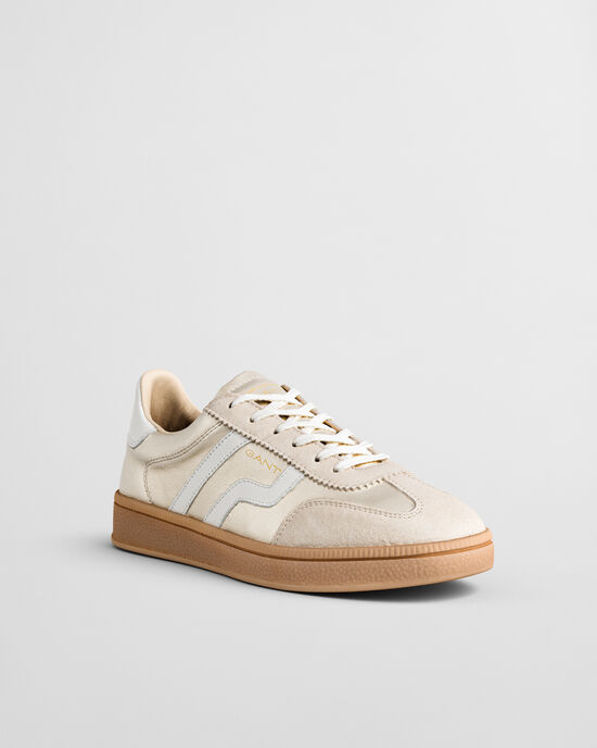 Cuzima metallic sneakers van leer