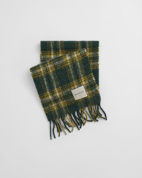 Geruite sjaal van mohair-alpacawolmix