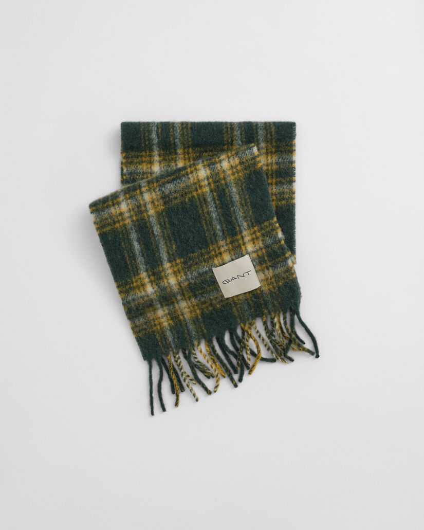 Geruite sjaal van mohair-alpacawolmix