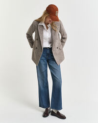 Regular Fit wollen blazer met textuur