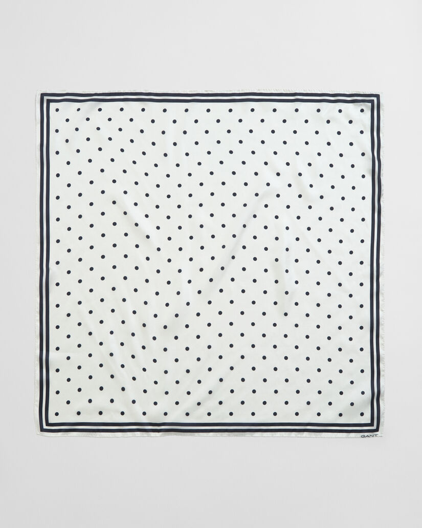 Zijden sjaal met stippenprint