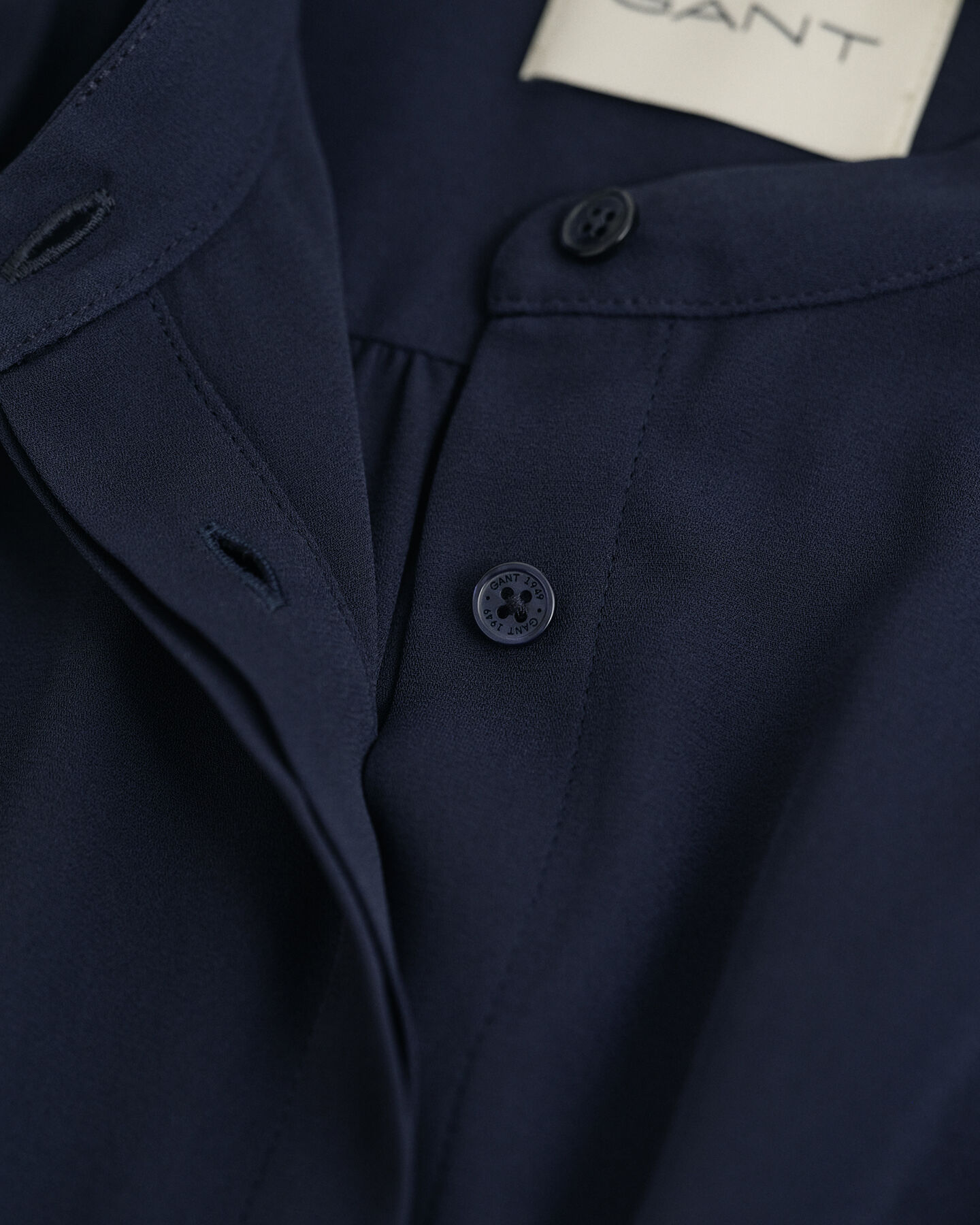 Halflange overhemdjurk met plooien