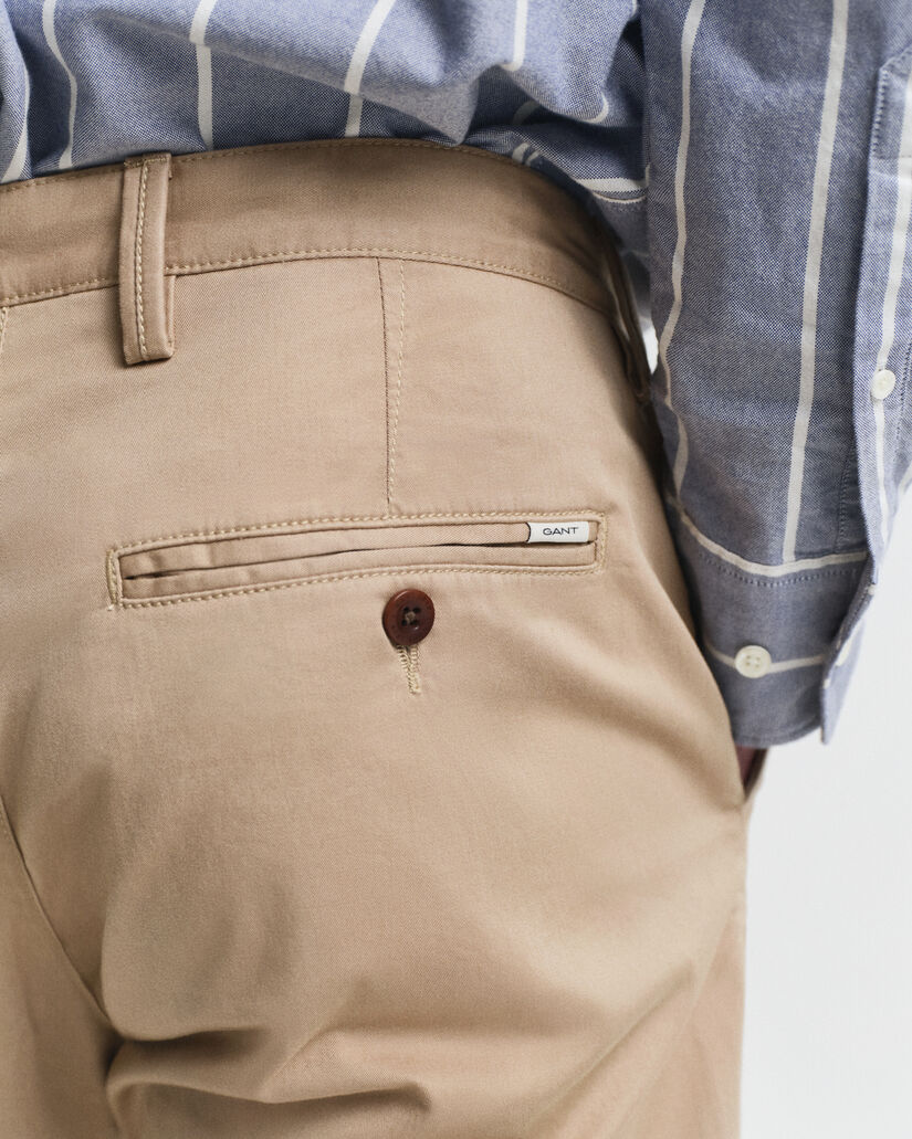 Regular Fit chino van keperstof