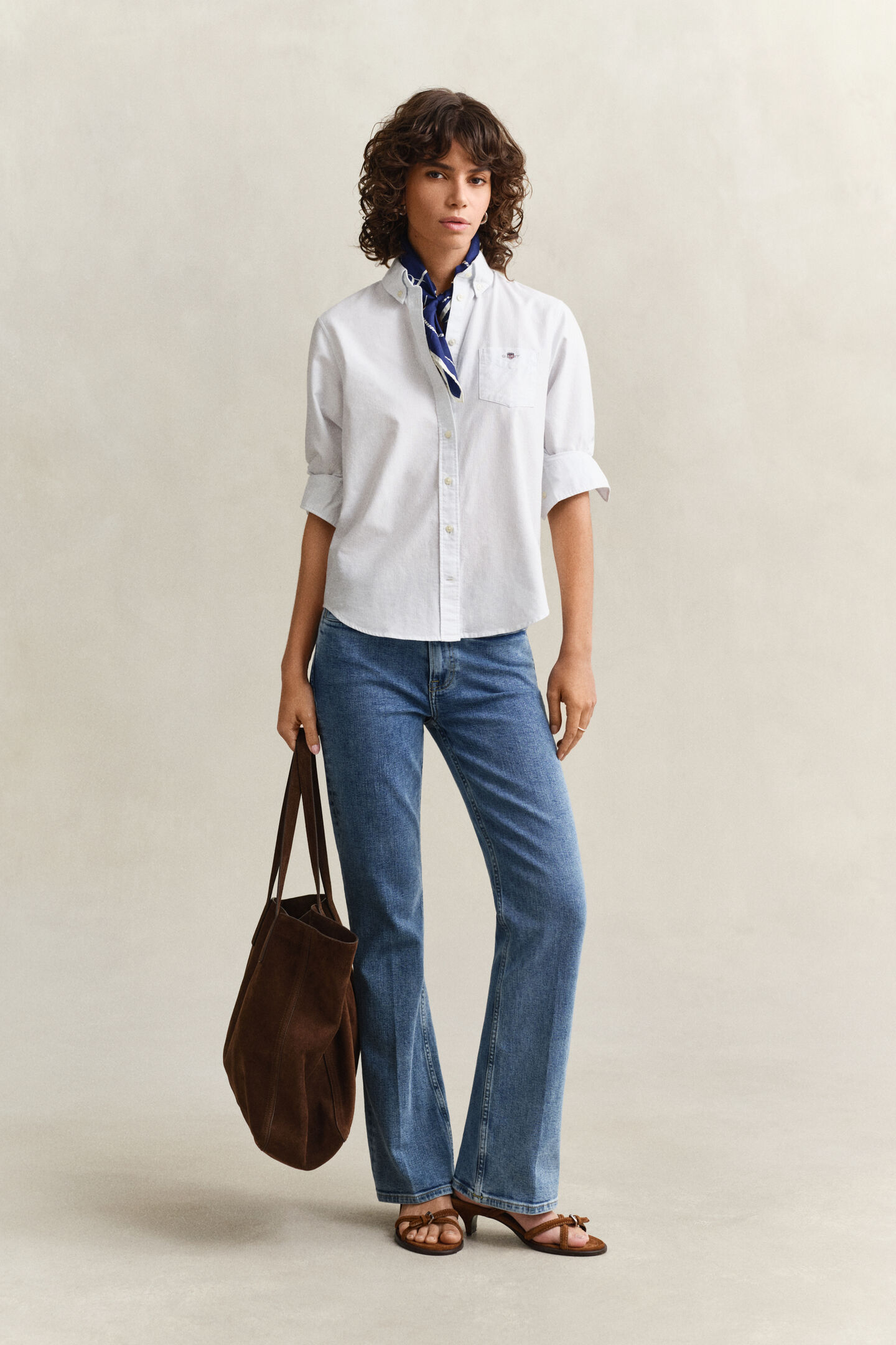 Regular Fit Classic Oxford-overoverhemd met strepen