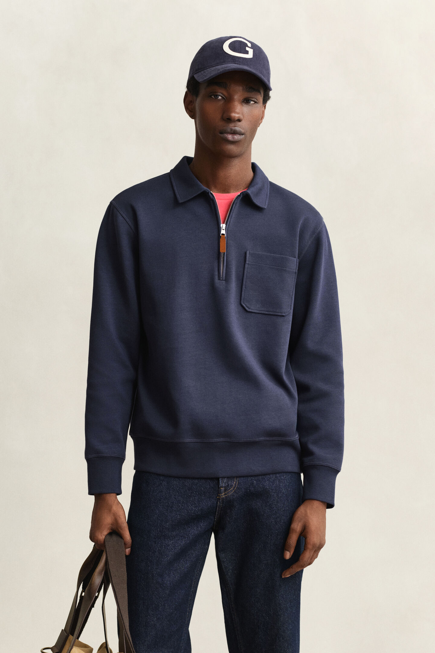 Punta di Roma sweatshirt met korte rits