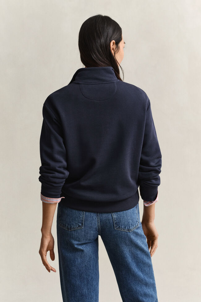 Shield sweatshirt met korte rits