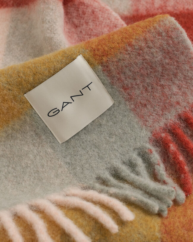 Geruite sjaal van alpacawolmix