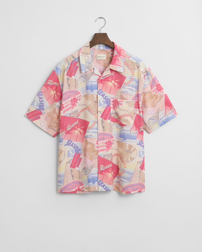 Relaxed Fit overhemd met korte mouwen en Resort-print