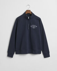 Graphic sweatshirt met korte rits