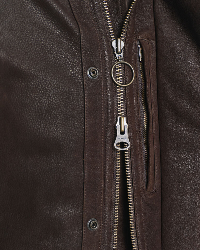 Dubbellaags jack van nubuck