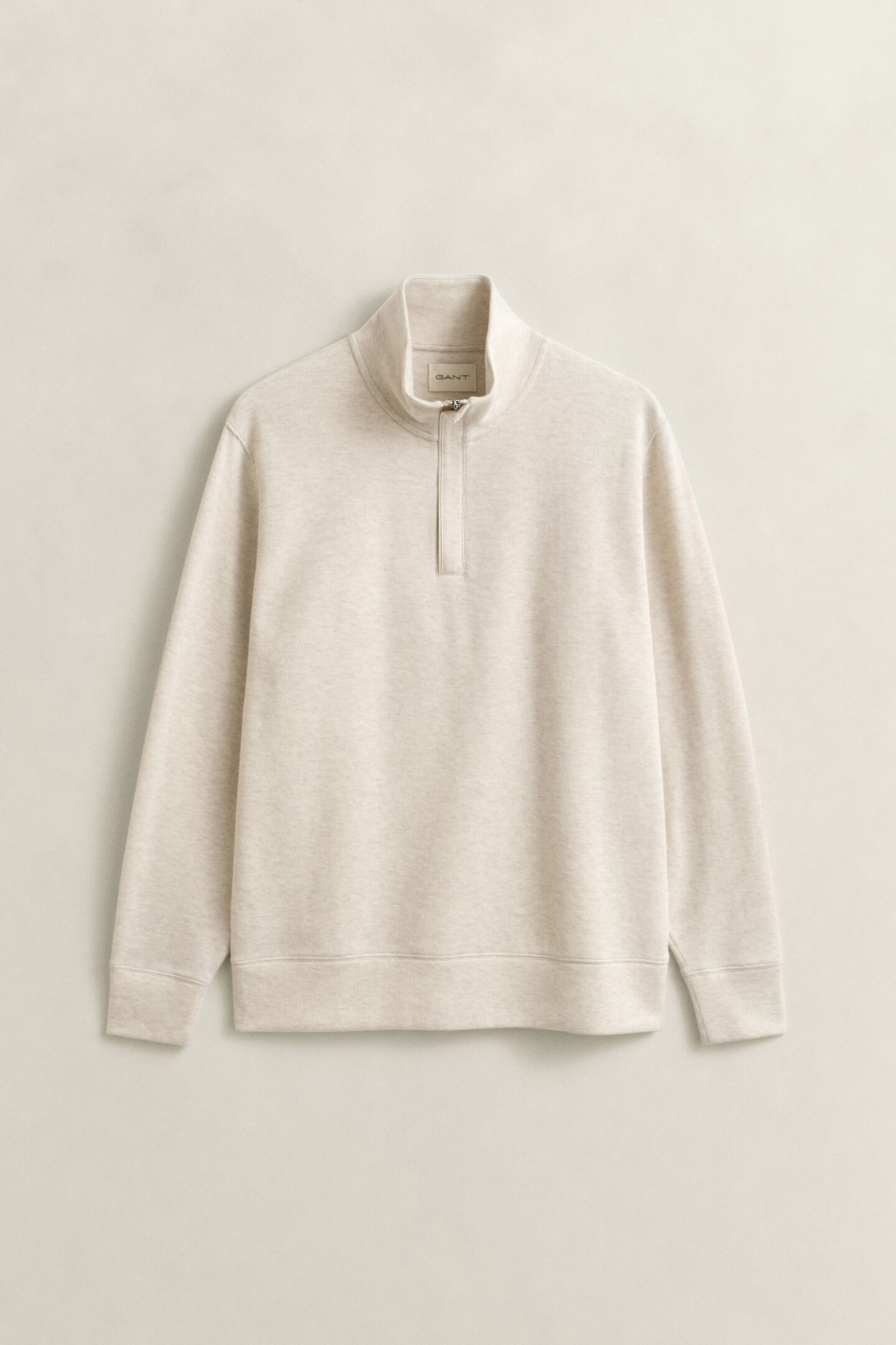 Sacker Rib sweatshirt met korte rits