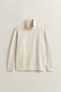 Sacker Rib sweatshirt met korte rits