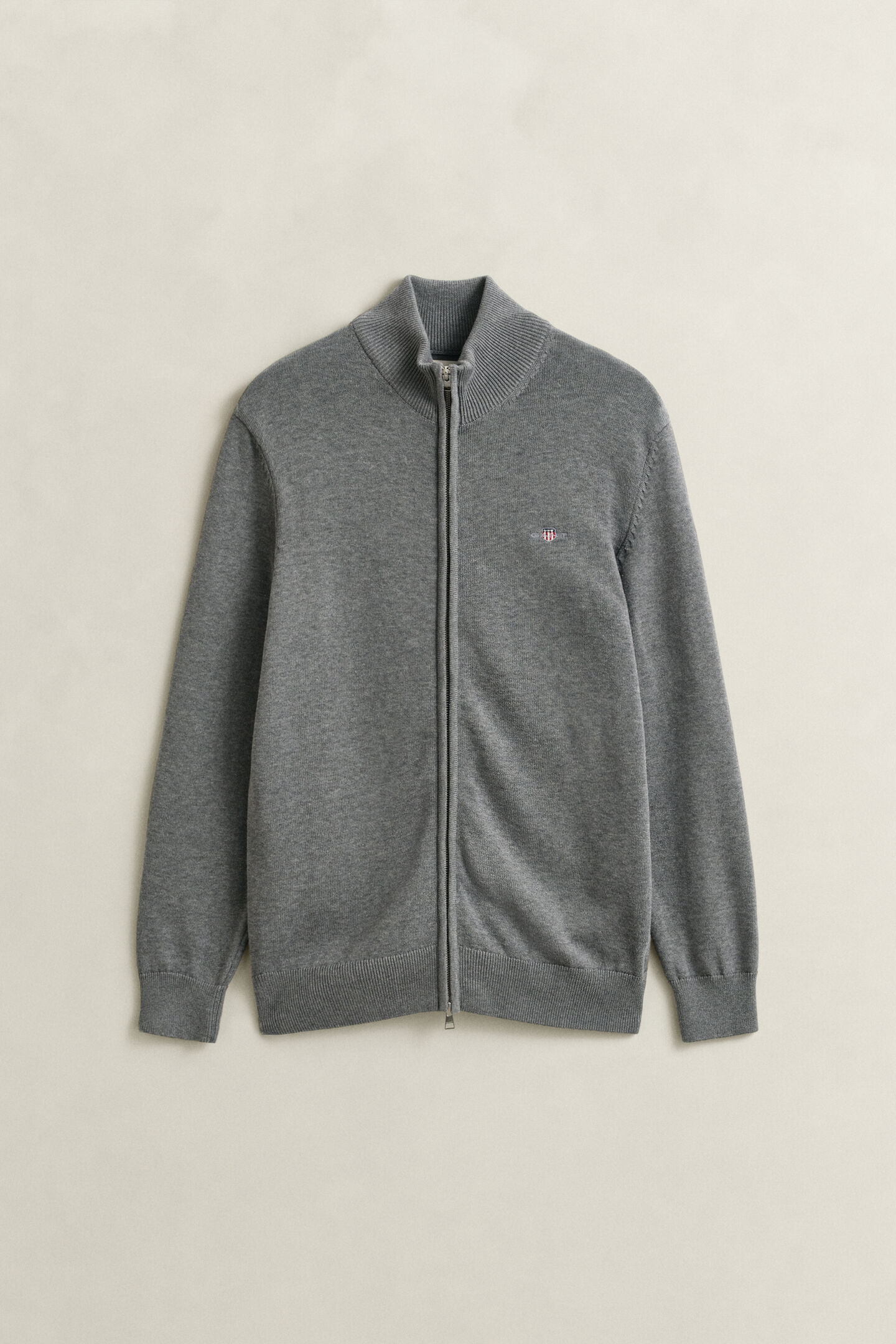 Casual vest van katoen met ritssluiting