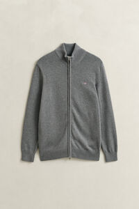 Casual vest van katoen met ritssluiting